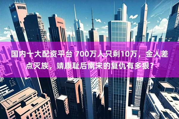 国内十大配资平台 700万人只剩10万，金人差点灭族，靖康耻后南宋的复仇有多狠？