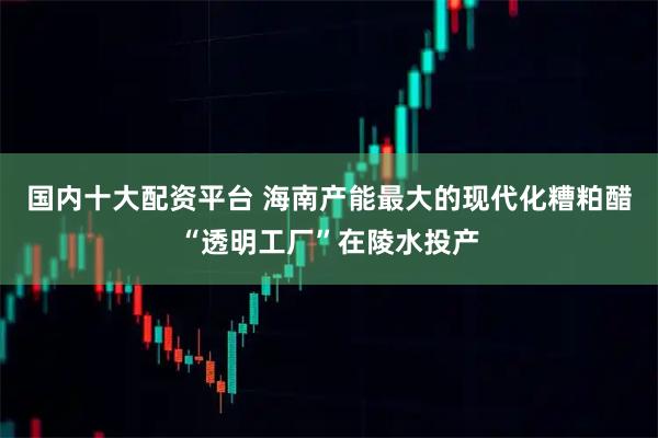 国内十大配资平台 海南产能最大的现代化糟粕醋“透明工厂”在陵水投产
