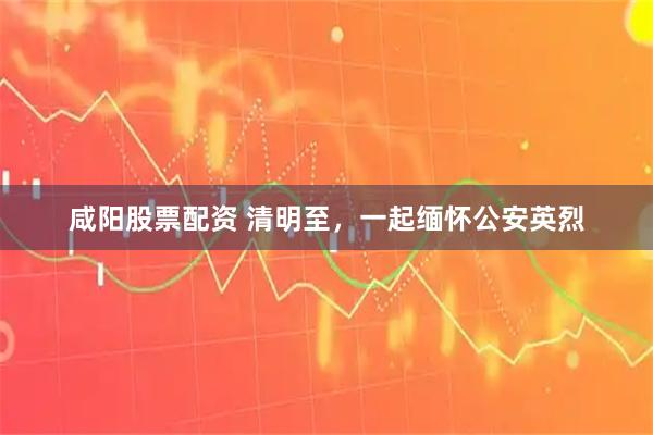 咸阳股票配资 清明至，一起缅怀公安英烈